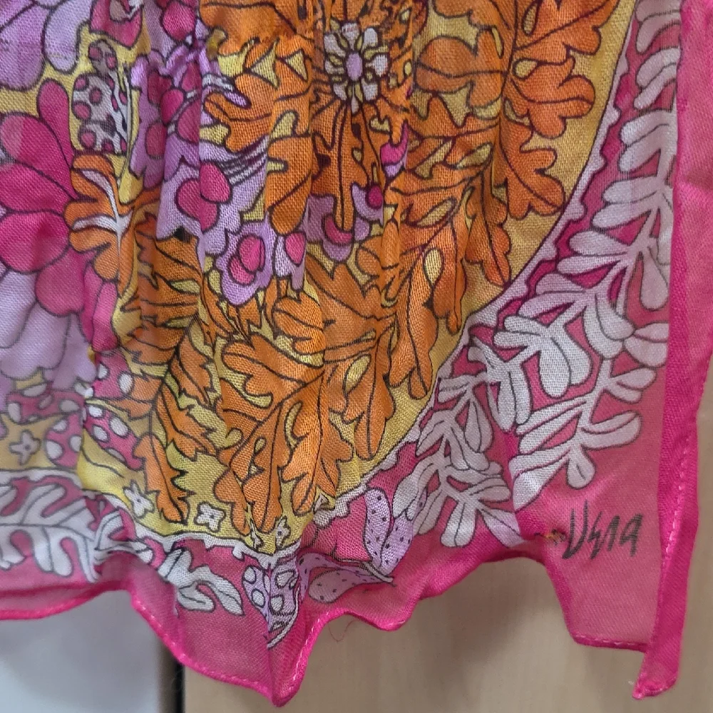 Vera Pink and Orange Scarf, 20